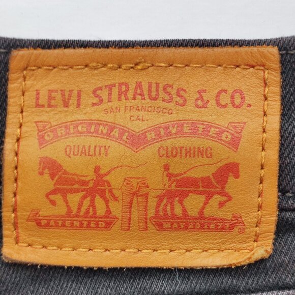 Levi's jeans button fly hard washed black  boys size 29 - Picture 5 of 11